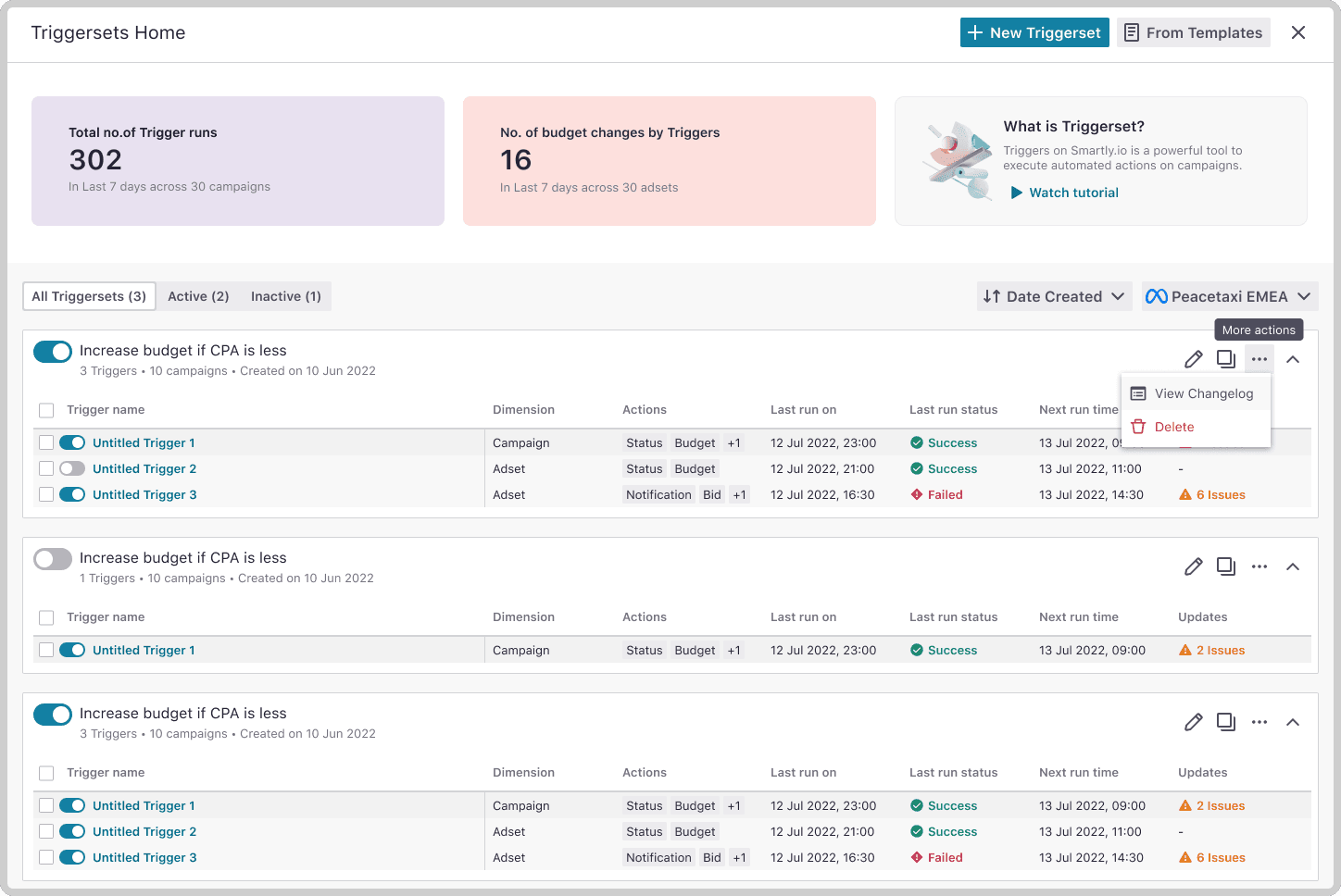 Smartly.io — project detail