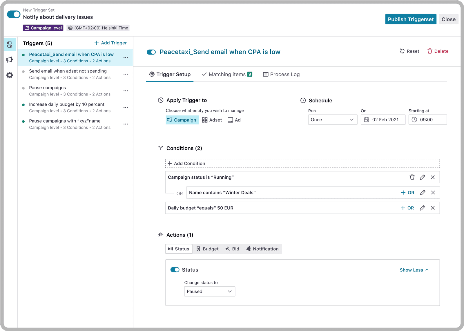 Smartly.io — project detail